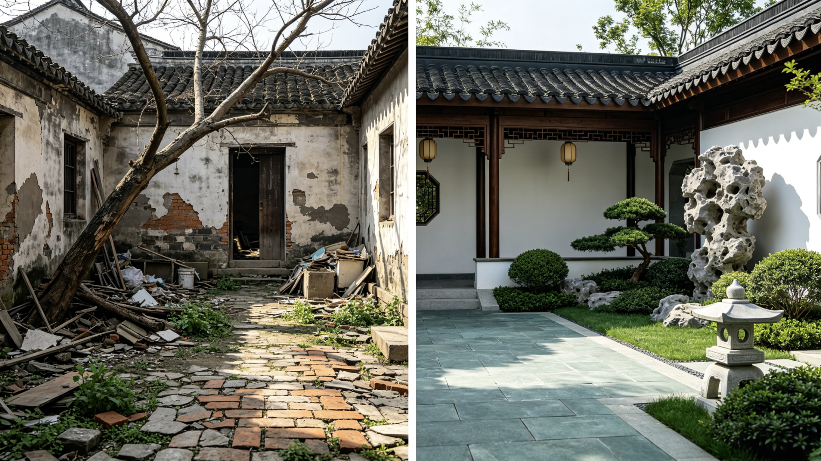 老旧庭院改造，首辉景观工程，让闲置庭院焕新升级